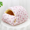Enclosed Plush Pet Bed for Cats and Small Dogs