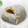 Enclosed Plush Pet Bed for Cats and Small Dogs