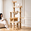 Solid Wood Cat Tree with Cat House