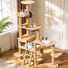 Solid Wood Cat Tree with Cat House