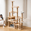 Solid Wood Cat Tree with Cat House