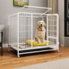 Heavy-Duty Iron Dog Crate with Bottom Tray