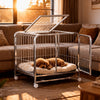 Heavy-Duty Iron Dog Crate with Bottom Tray