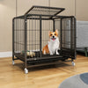 Heavy-Duty Iron Dog Crate with Bottom Tray