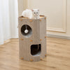 Multi-Tier Felt Cat Tower with Enclosed Hideaway and Scratcher