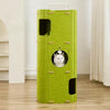 Multi-Tier Felt Cat Tower with Enclosed Hideaway and Scratcher