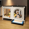 Indoor Dog Crate with Separate Toilet Tray