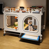 Indoor Dog Crate with Separate Toilet Tray
