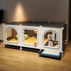 Indoor Dog Crate with Separate Toilet Tray