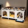Indoor Dog Crate with Separate Toilet Tray