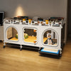 Indoor Dog Crate with Separate Toilet Tray