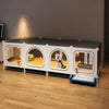 Indoor Dog Crate with Separate Toilet Tray