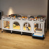 Indoor Dog Crate with Separate Toilet Tray