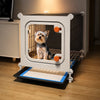 Indoor Dog Crate with Separate Toilet Tray