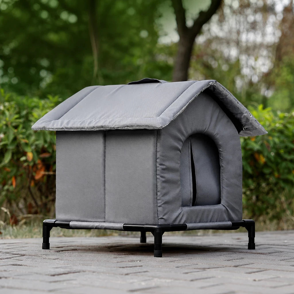 Enclosed Outdoor Pet Shelter for Cats and Dogs