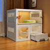 Indoor Cat Enclosure with Integrated Litter Box