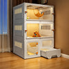 Indoor Cat Enclosure with Integrated Litter Box