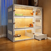 Indoor Cat Enclosure with Integrated Litter Box