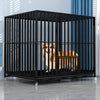 Indoor Iron Dog Crate with Tray and Locking Casters