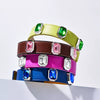 Faux Leather Dog & Cat Collar with Jewel Detail