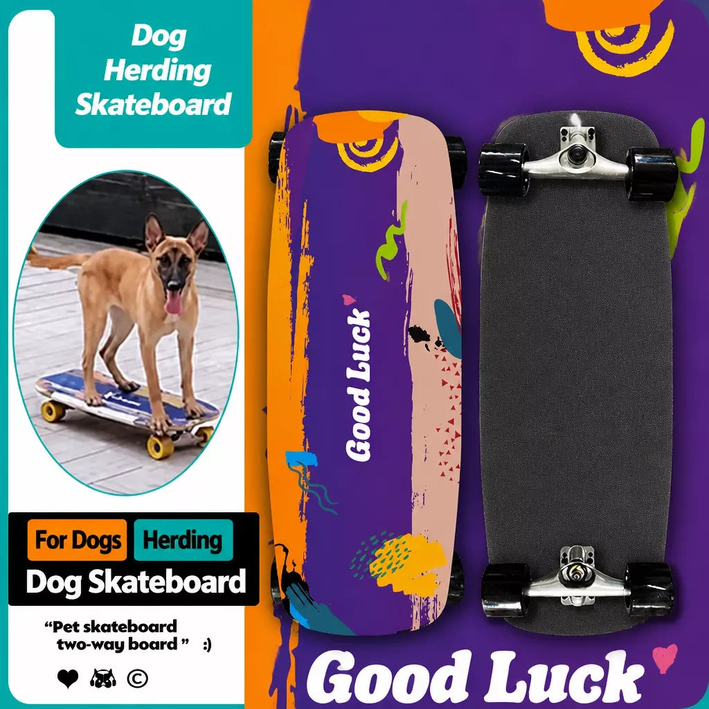 Dog Skateboard Toy with Two-Way Steering