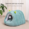 Semi-Enclosed Winter Cat Bed with Slipper-Style Tunnel