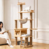 Solid Wood Cat Tree with Cat House