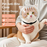 Plastic Recovery Cone for Cats During Grooming and Care