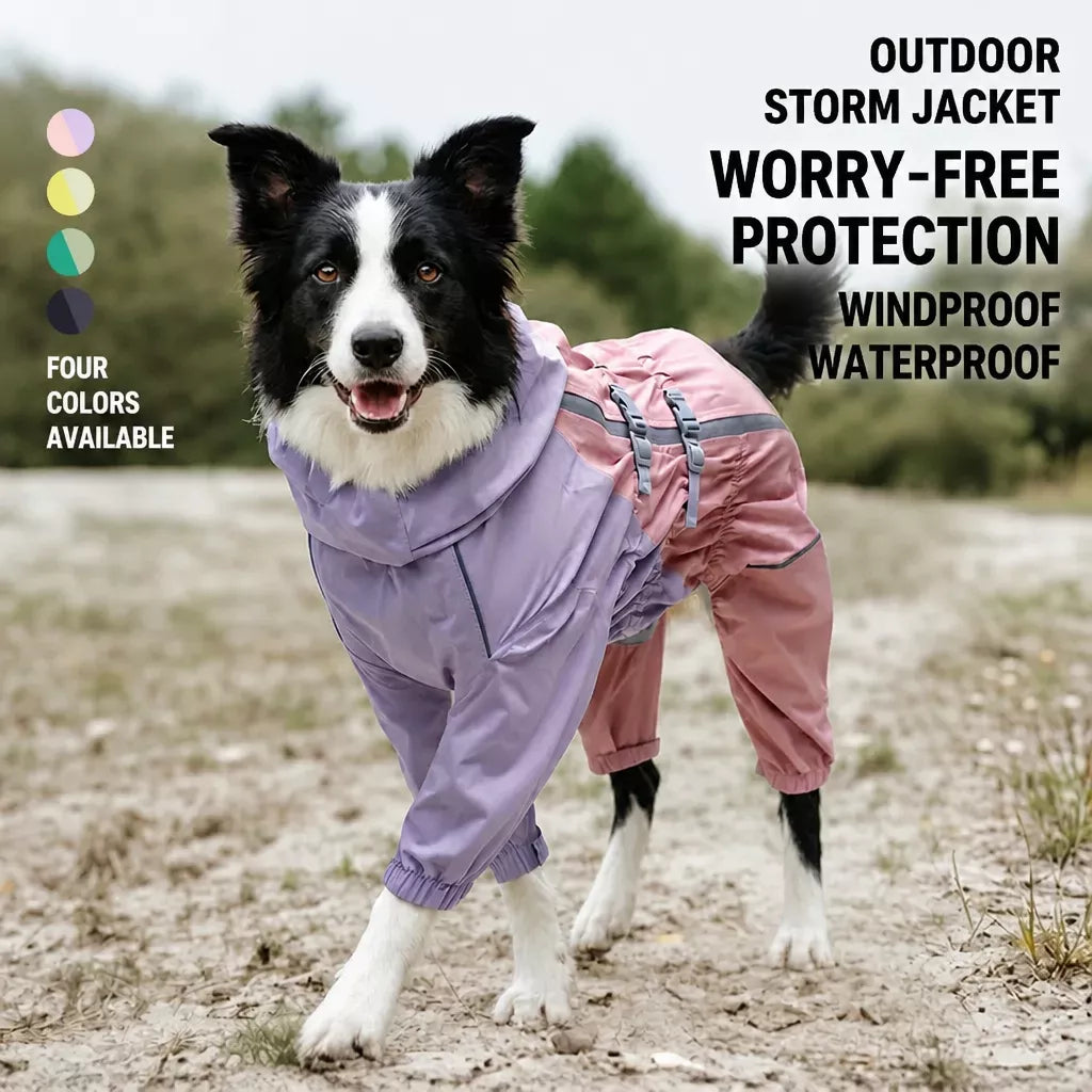 Four-Leg Dog Raincoat for Medium to Large Dogs