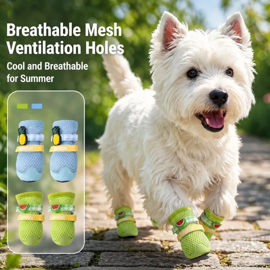 Breathable Soft-Sole Dog Shoes for Outdoor Walks