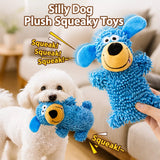 Squeaky Fleece Mop Dog Toy