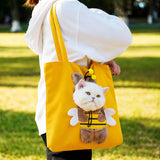 Canvas Pet Carrier Backpack for Cats and Small Dogs