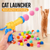 Cat Ball Launcher Toy with Colorful Balls