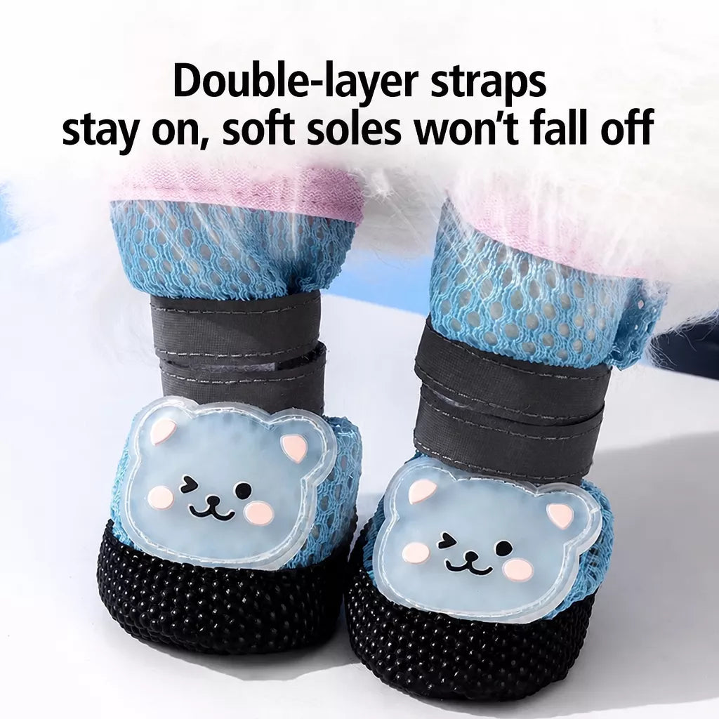 Nylon Dog Boots for Small Dogs – Soft Sole, Stay-On Design