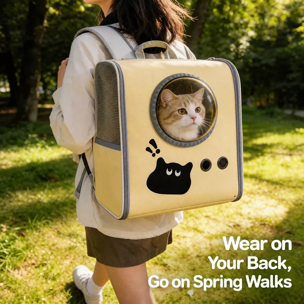 Breathable Pet Carrier Backpack for Cats and Small Dogs