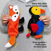 Squeaky Crinkle Dog Toy – Woodpecker or Red Fox