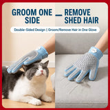 Double-Sided Pet Grooming Glove for Cats and Dogs