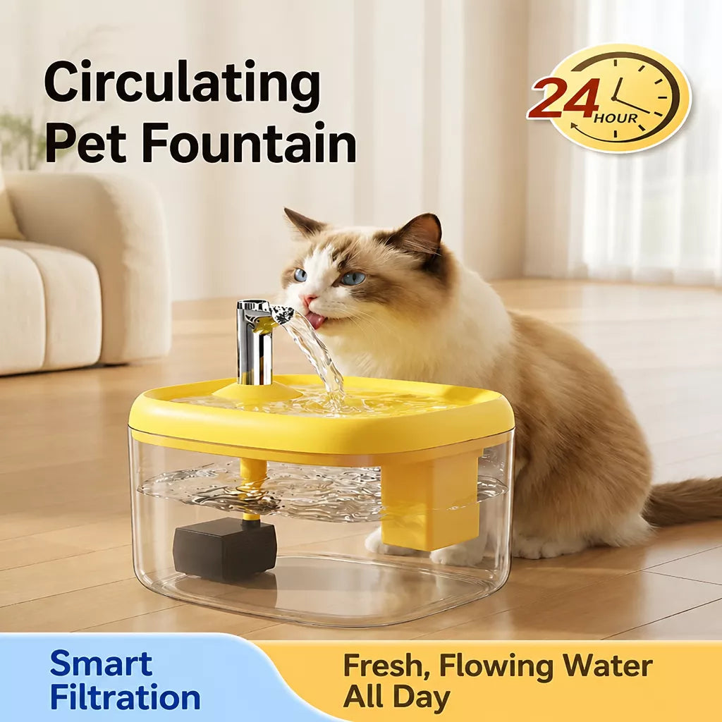 Automatic Pet Water Fountain with Circulating Water, 1.5 L