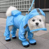 Four-Leg Waterproof Raincoat for Small Dogs