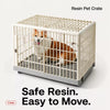 Resin Pet Crate & Indoor Enclosure for Small to Medium Dogs