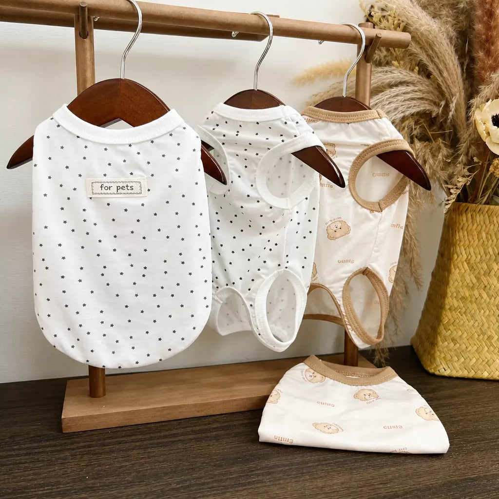 Lightweight Star Print Pet Vest for Small Dogs and Cats