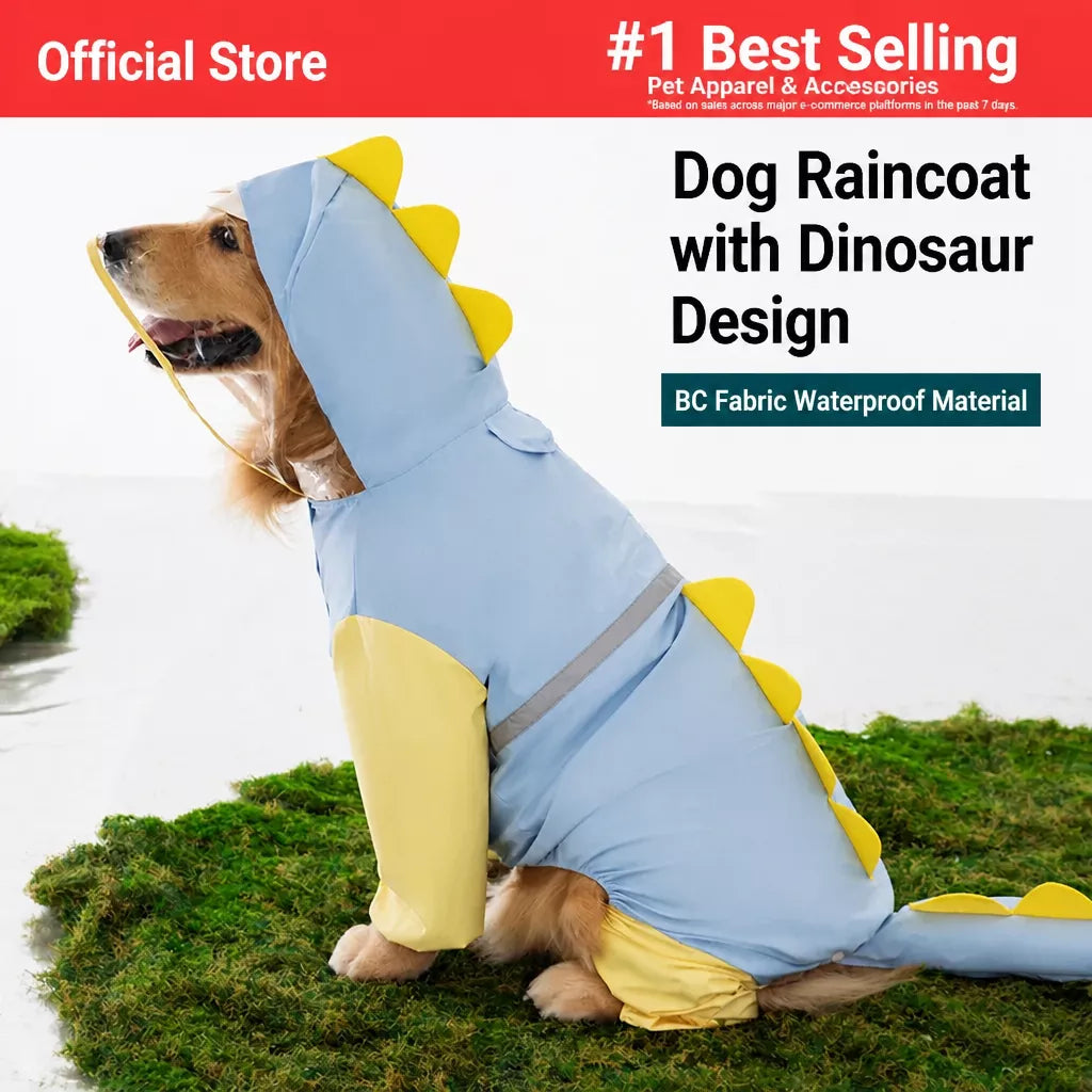 Four-Leg Waterproof Raincoat for Medium & Large Dogs