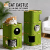Multi-Level Cat Tree with Enclosed House and Scratching Surface