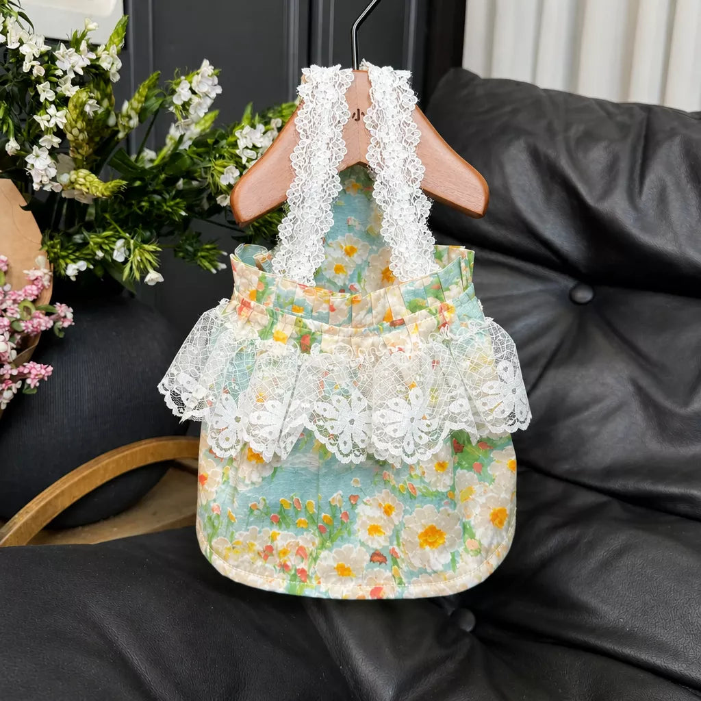 Lightweight Floral Lace Dress for Dogs & Cats