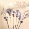 5-Piece Feather Cat Toy Set with Bells
