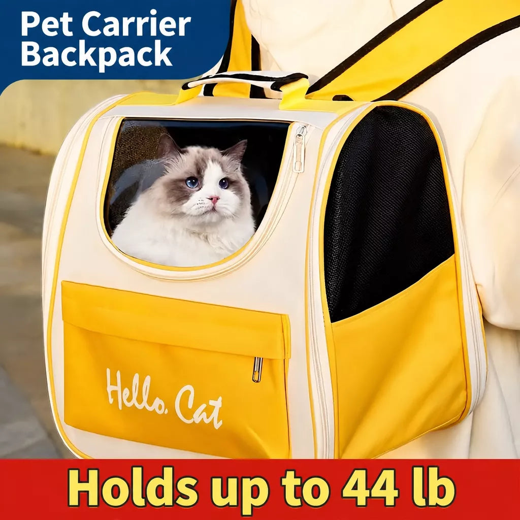 Large-Window Pet Carrier Backpack for Cats and Small Dogs