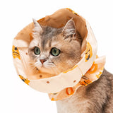 Adjustable Cat & Dog Cone Collar with Maneki-Neko Print