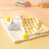 Cotton-Linen Pet Blanket Mat for Cats and Dogs