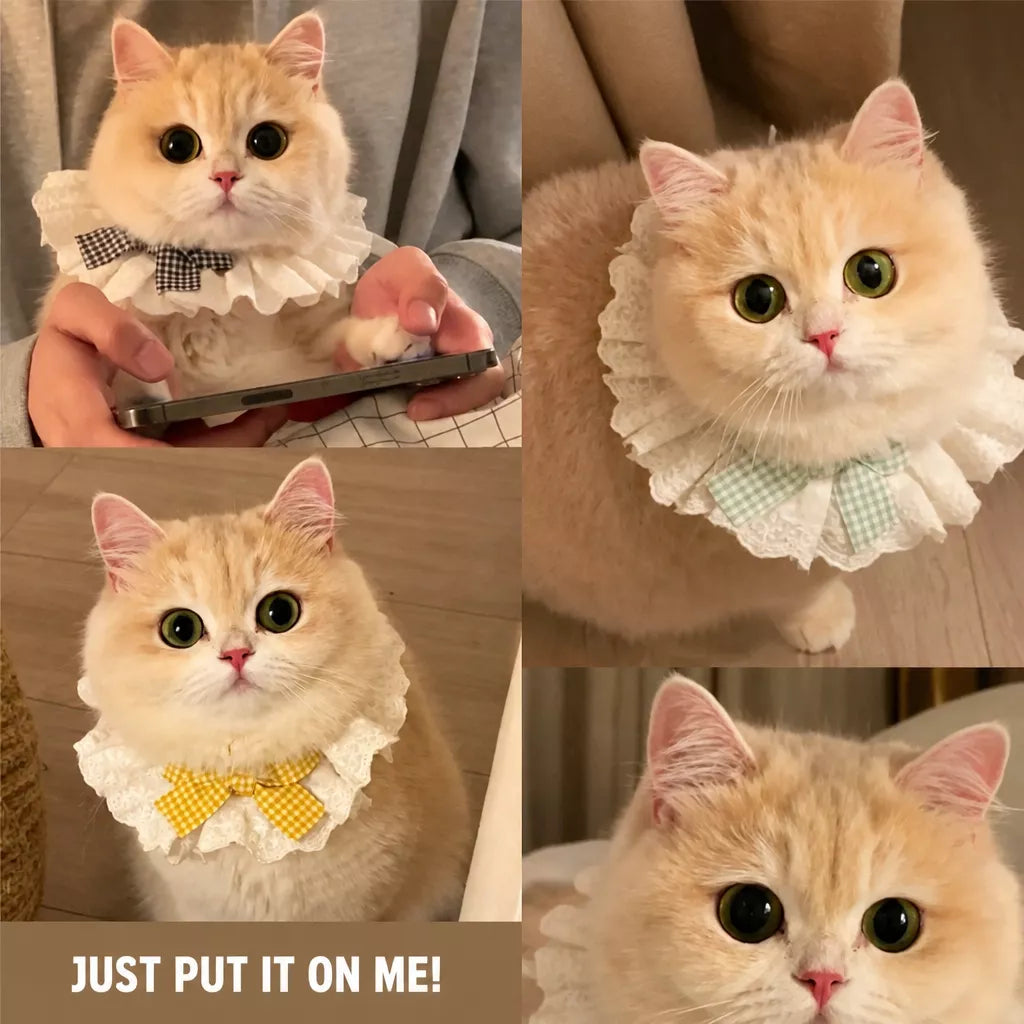 Pet Bib with Bow for Cats and Dogs