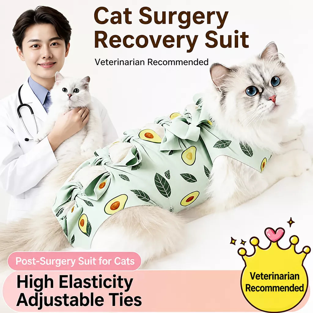Cat Recovery Suit with Breathable Birdseye Mesh